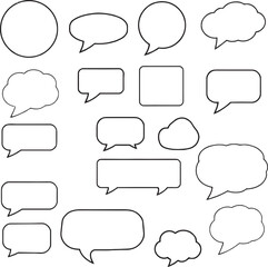 Pack of speech bubbles sketches