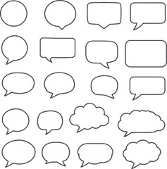 Obraz premium Pack of speech bubbles sketches