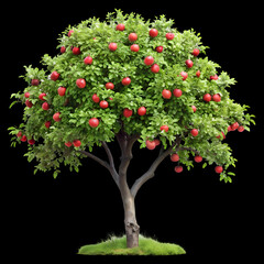 Fototapeta premium apple tree in white background