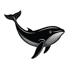 Whale silhouette vector