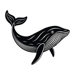 Whale silhouette vector