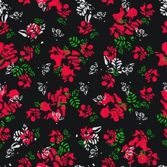 Seamless floral pattern for textile and fabrics.