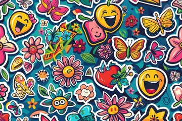 A collection of stickers on a table, ready for use