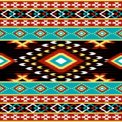 Traditional bright ikat pattern with geometric shapes. High resolution, perfect for textiles, wallpaper or fashion background, interior decoration.