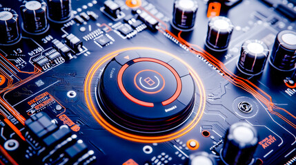 Future Technology AI-Powered Circuit Board Representing the Next Generation of Smart Technology A Conceptual Look at Innovation in Artificial Intelligence Robotics and High-Tech Advancements