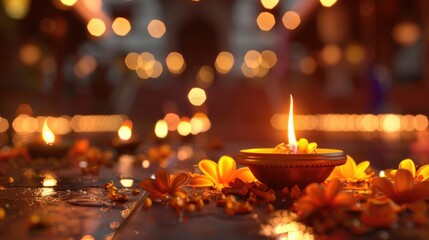 A single lit candle placed on top of a table