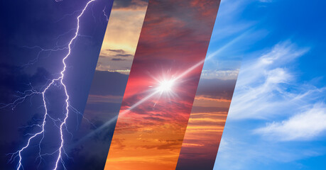 Weather forecast and climate change concept