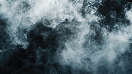 A detailed shot of smoke on a dark background, perfect for representing ambiguity or mystery in various contexts