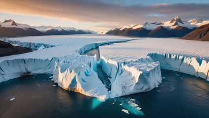 Majestic Glacier Calving in Patagonia, Chile