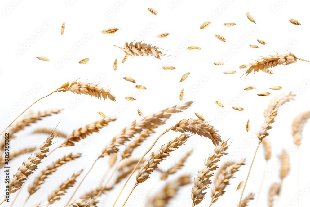 Poster A field of wheat swaying gently in the wind