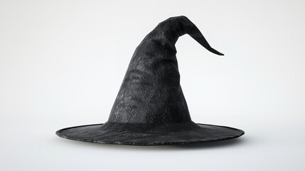 accessories for Halloween, witch hat on a white background