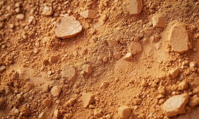 Fototapeta premium Close-up of brown sand and small rocks.