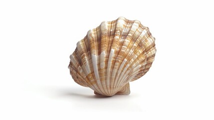 Obraz premium A close-up view of a shell on a white surface, great for photography or design