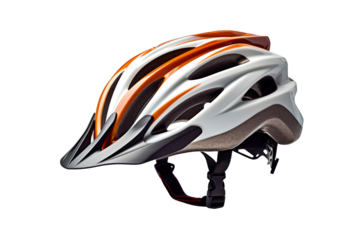 This cycling helmet features a modern design with bright colors, ideal for enhancing safety while riding outdoors in various terrain conditions.
