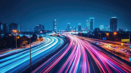 Fototapeta premium Fiber-optic networks offer the highest speeds and are expanding in both urban and rural areas 