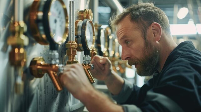 A person is fixing a timepiece with great attention to detail