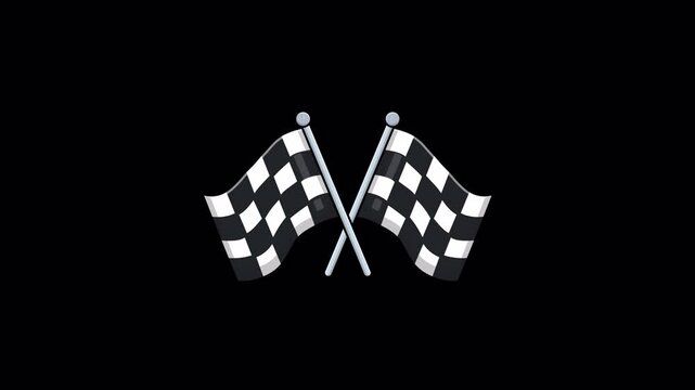 Animated Final Flag. Sports Concept Video - Transparent