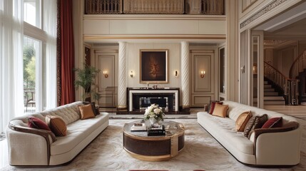 Elegant living room blending tradition with innovation