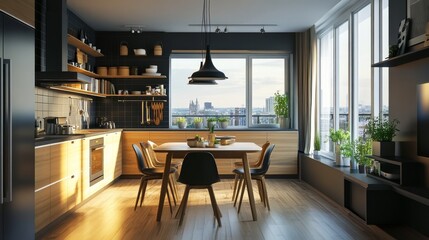 Urban kitchen w/ dining