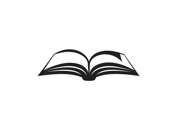 Open book in autumn leaves. Vintage style book illustration for design, print or background. Watercolor education, school design
