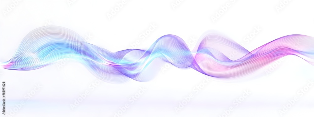Poster captivating coherent light wave a mesmerizing 3d visualization of undulating luminous waves