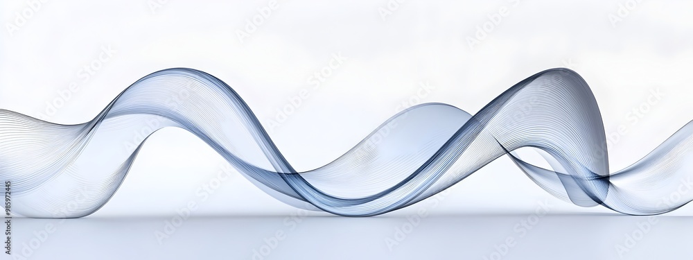 Aufkleber captivating incoherent light wave a 3d rendered abstract fluid motion backdrop for serene and