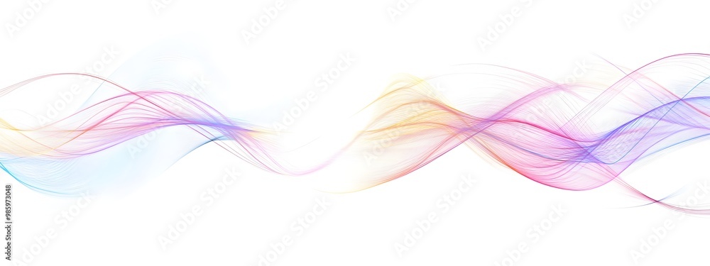 Poster captivating light wave with electromagnetic field in dynamic multicolored abstract design