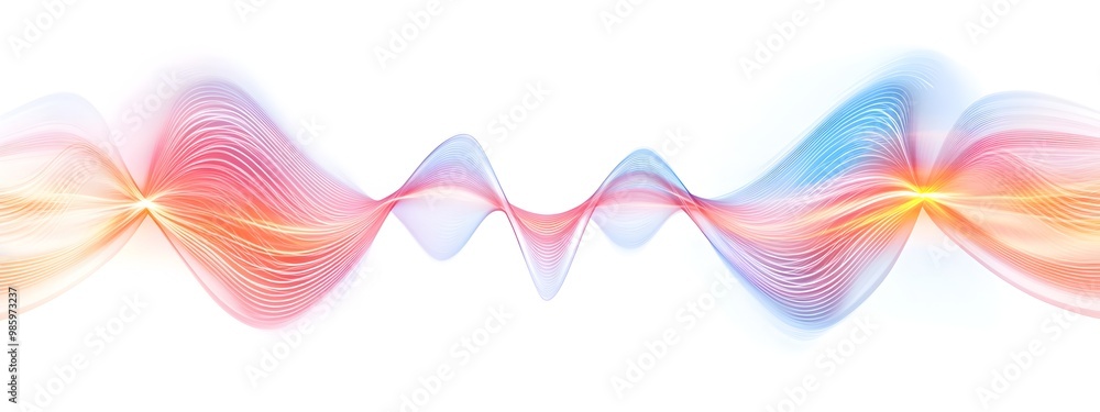 Poster captivating light wave with mesmerizing phase shift fluid colorful undulating abstract motion