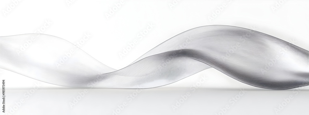 Poster captivating monochrome wave a serene single light wave undulating on a pristine white background