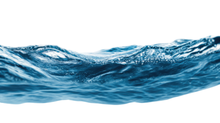 Gentle water waves on a white background