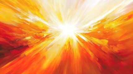 Obraz premium Vibrant Abstract Poster: Illuminate Your Space with Intense Light Beams and Warm Amber-Saffron Colors for a Bold and Expansive Sports Interior
