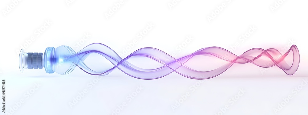 Poster captivating undulating light wave in a mode locked laser elegant digital of luminous fluid motion