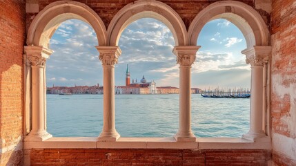 Arch Window at Doge's Palace, Venice