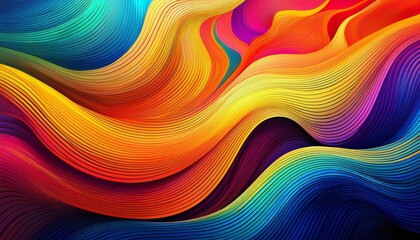 Abstract background of bright wavy lines