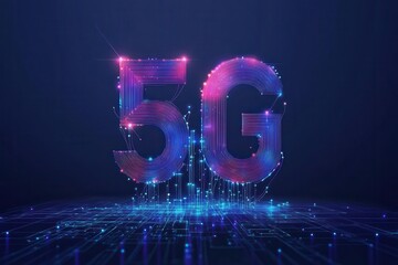 5G wireless tech Fifth gen mobile internet 5G design and background Fast internet communication concept Vector