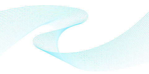 Fototapeta premium Abstract flow wave lines background. Futuristic technology and science theme background.