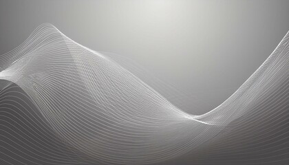 Abstract grey background poster with dynamic waves. technology network illustration.