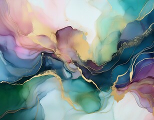 Abstract paint blots background. Alcohol ink colors. Marble texture.