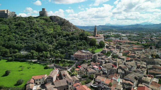 old town of montesarchio, ancient castle tower of Montesarchio,, benevento, campania, Italy