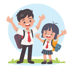 back to school student vector design