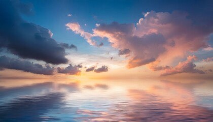 Beautiful pastel cloudy sunset