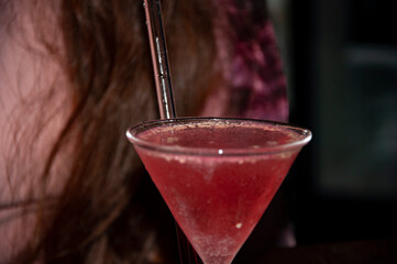 Cocktail celebration. Bar drink cocktail. Bar or restaurant. Birthday party girl. Bachelorette party. Party drink cocktail. Welcome drink. Happy birthday. Drinking aperitif