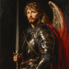  archangel Gabriel in all his pride and glory. AI generative.
