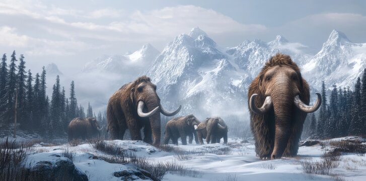 Mammoth animal Jurassic extinct huge