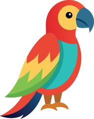 Attractive parrot bird vector art icon graphic colorful illustration design.