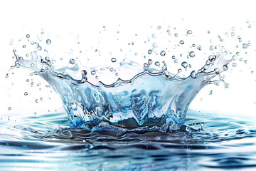 Water splash isolated on white.