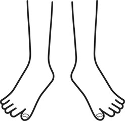 Isolated pictogram foot, feet, legs, toe, lower body part