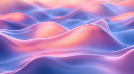 Gentle pastel fabric folds in soft pinks, purples, and blues, creating a fluid and serene texture.