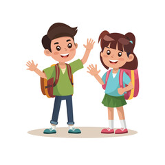 back to school cartoon student  vector design