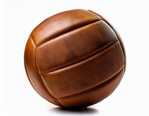 Leather volleyball isolated on a white background